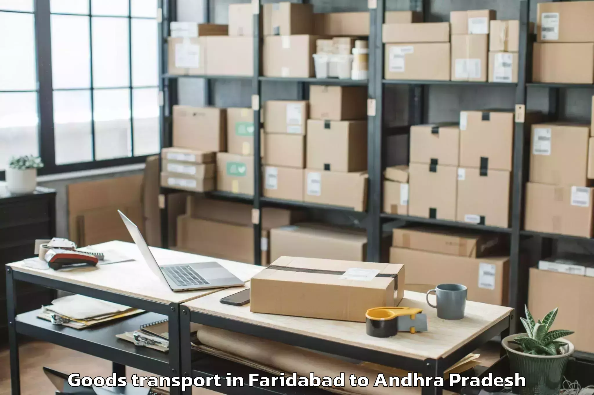 Professional Faridabad to Mandavalli Goods Transport